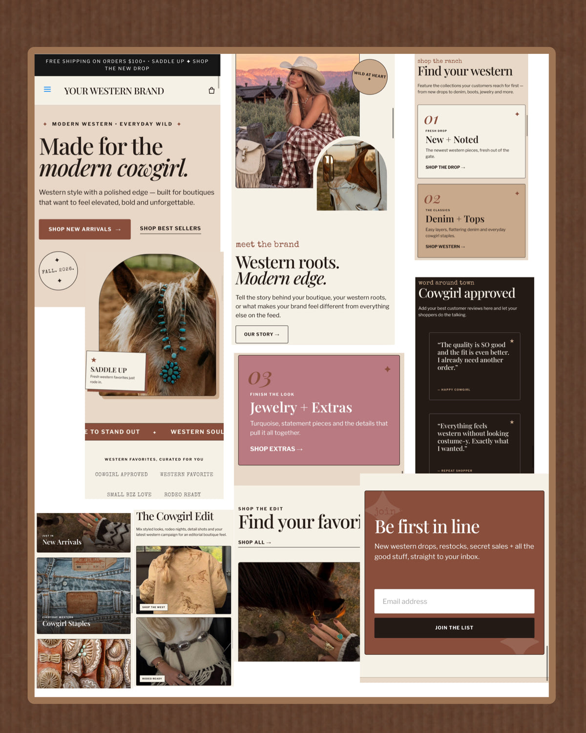 Modern Cowgirl Premade Shopify Theme