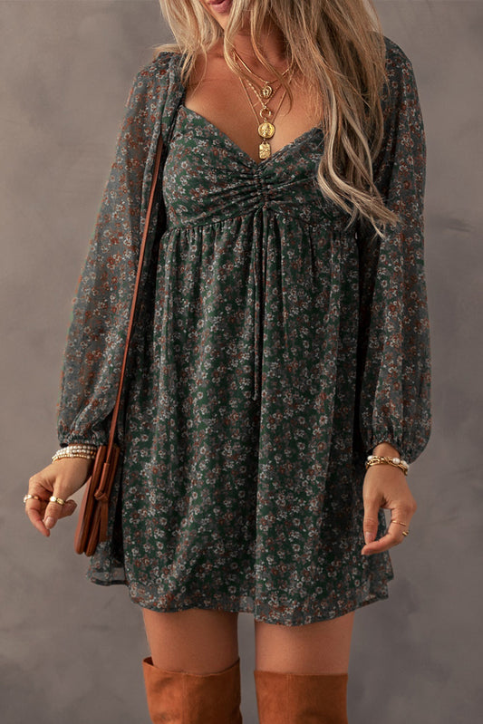 Vintage Floral Mini Dress
