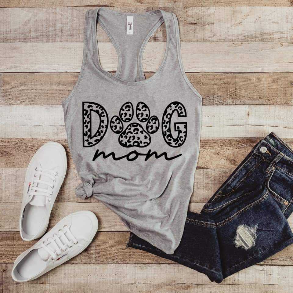 Dog Mom Leopard  tank