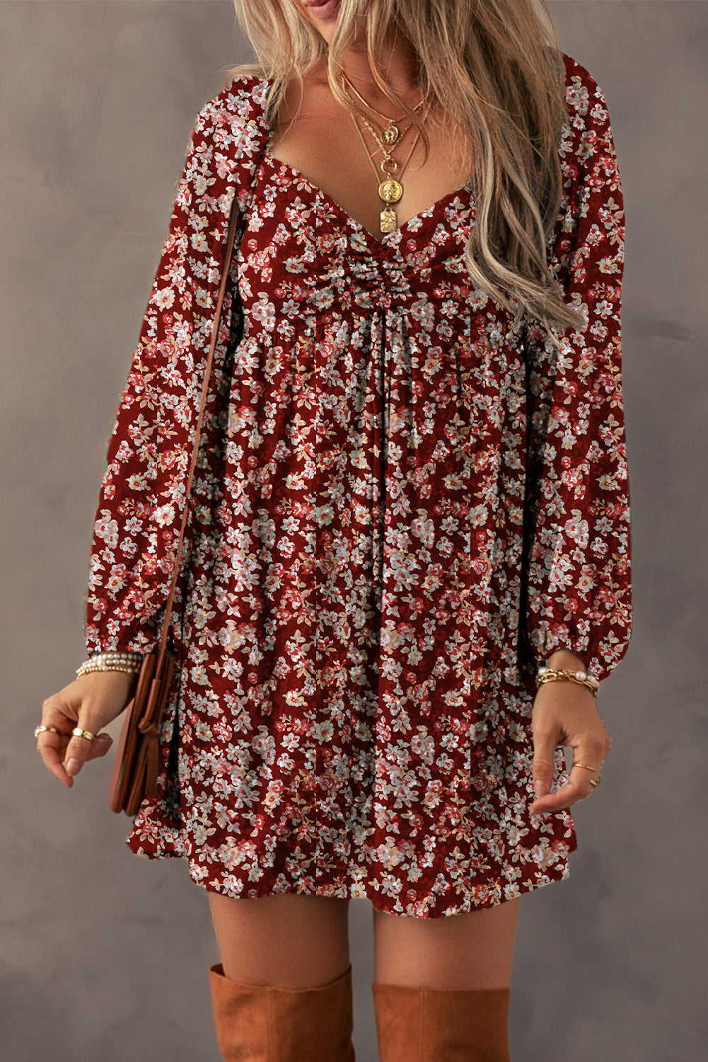 Vintage Floral Mini Dress
