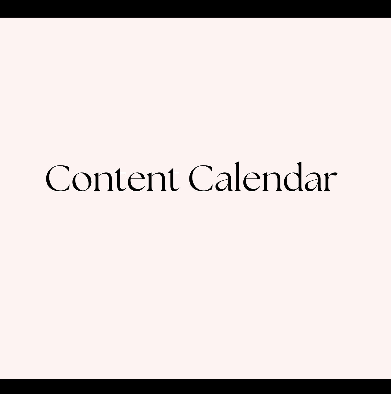 Content  Calendar NO CONTENT