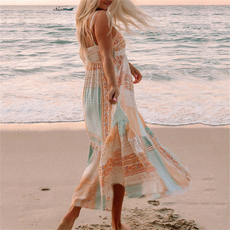 (Preorder 4.10)Boho Patchwork Sundress