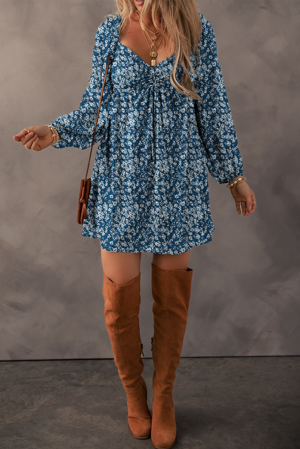 Vintage Floral Mini Dress