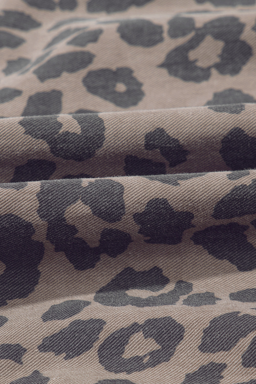 (Pre order 4.15)Leopard Flared Denim Mini Dress