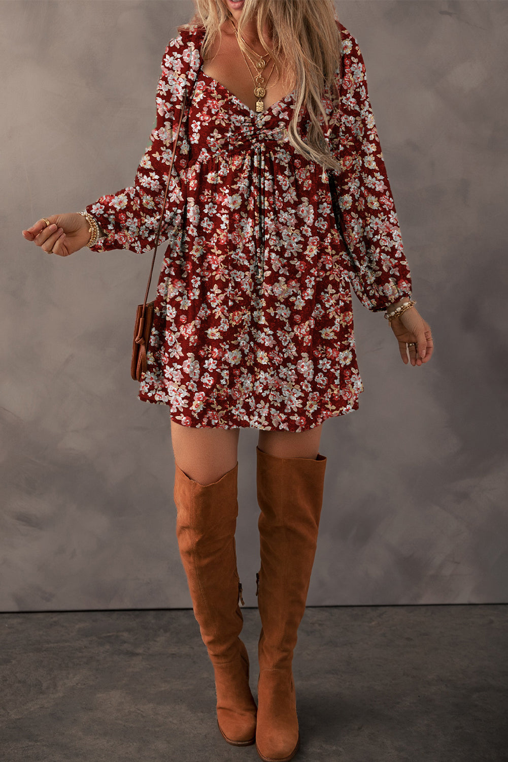 Vintage Floral Mini Dress