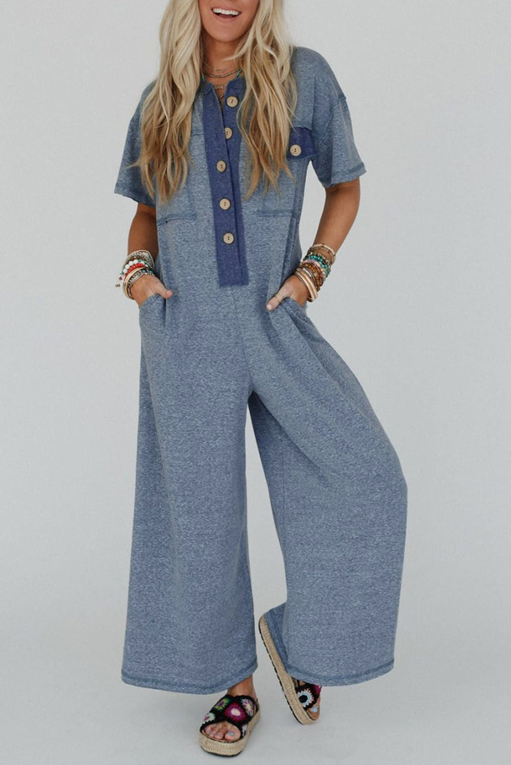 (Preorder 4.17)Pockets Wide Leg Jumpsuit